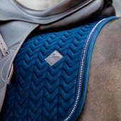 Dressage Saddle Pad Velvet Pearls Navy Dressage Saddle Pad Velvet Pearls Navy