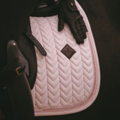 Dressage Saddle Pad Velvet Pearls Pink Dressage Saddle Pad Velvet Pearls Pink