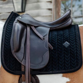 Dressage Saddle Pad Velvet Pearls Black Dressage Saddle Pad Velvet Pearls Black