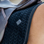 Dressage Saddle Pad Velvet Pearls Black Dressage Saddle Pad Velvet Pearls Black