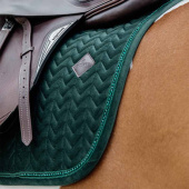 Saddle Pad Velvet Pearls Green Saddle Pad Velvet Pearls Green