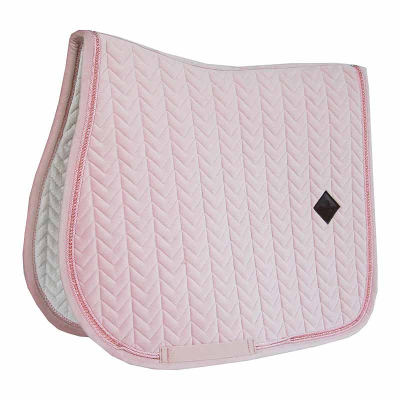 Saddle Pad Velvet Pearls Pink