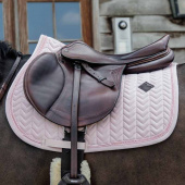 Saddle Pad Velvet Pearls Pink