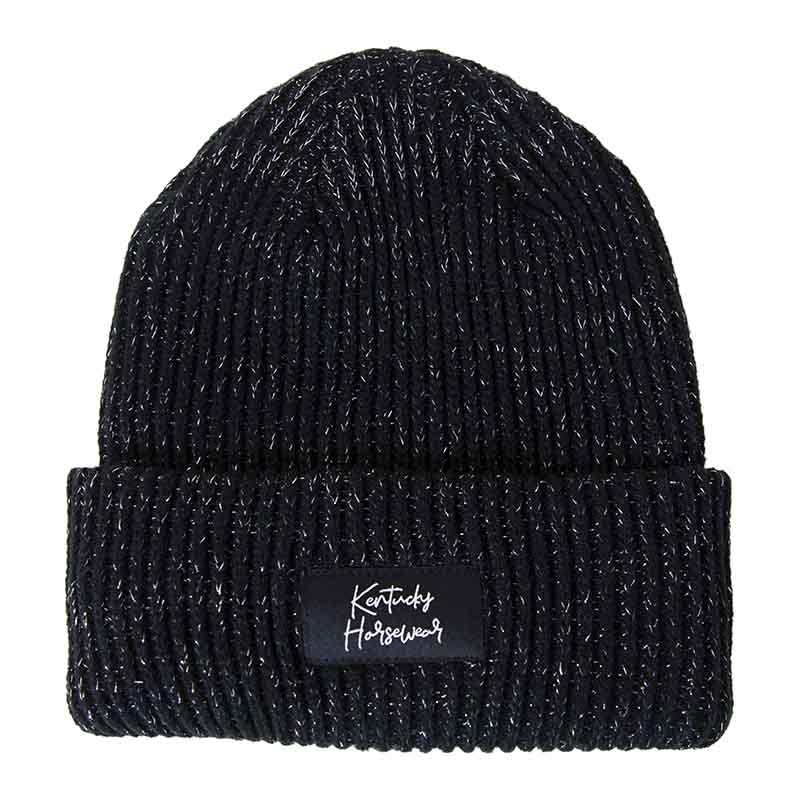 Beanie Hat Glitter Black