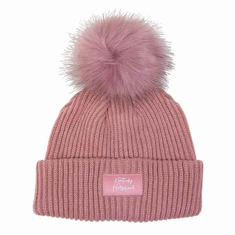 Beanie Hat Pompom Old Rose