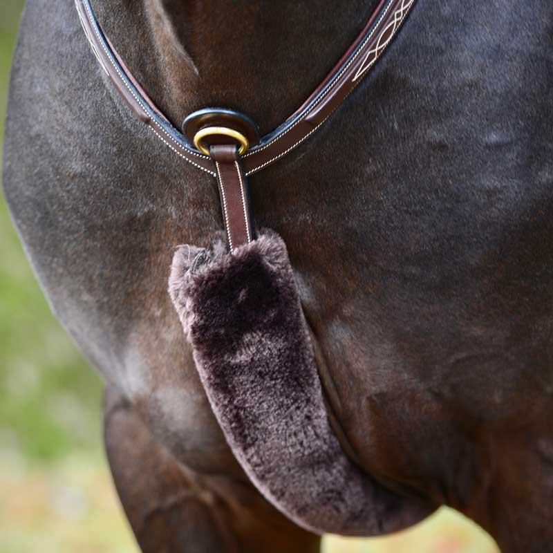 Breastplate Cover Sheepskin Brown