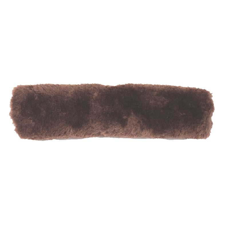 Noseband Cover Sheepskin Brown