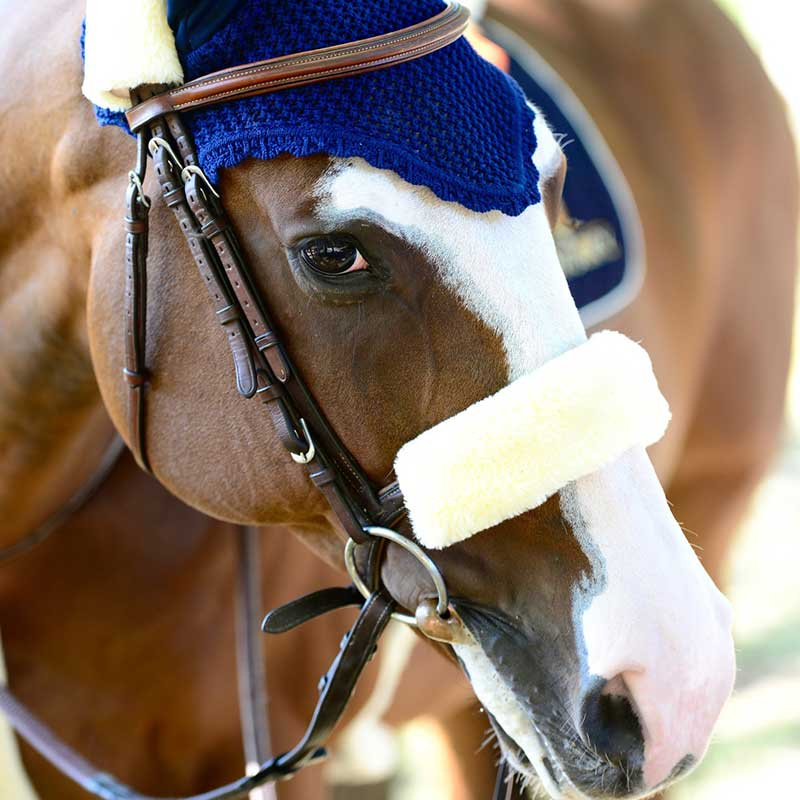 Noseband Cover Sheepskin Natural