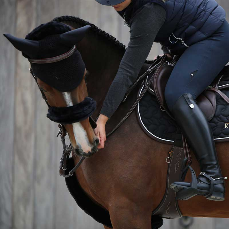 Noseband Cover Sheepskin Black