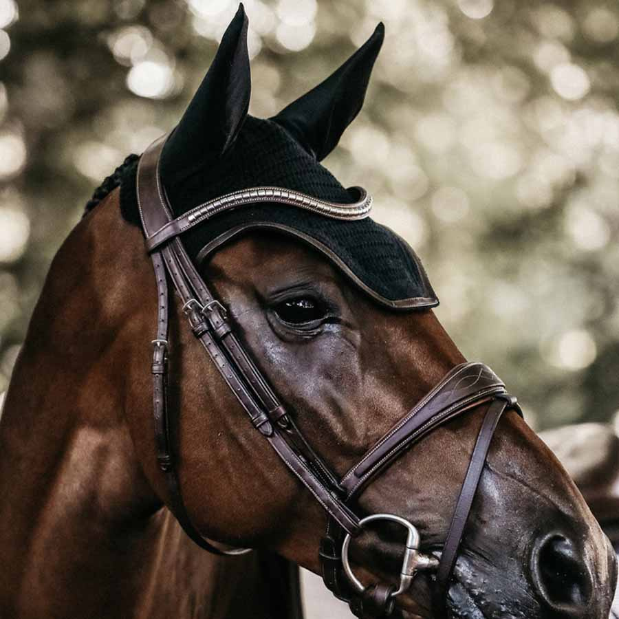 Ear Bonnet Wellington Leather Soundless Black