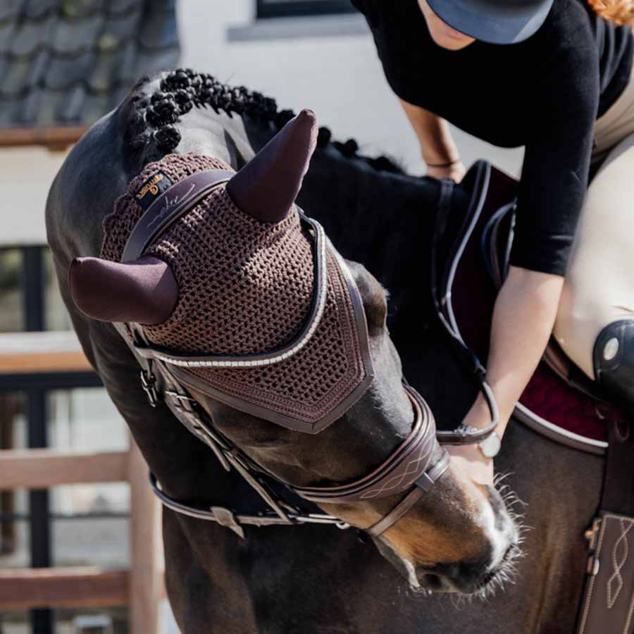 Ear Bonnet Wellington Leather Soundless Brown