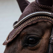 Ear Bonnet Long Stone & Pearl Soundless Brown Ear Bonnet Long Stone & Pearl Soundless Brown