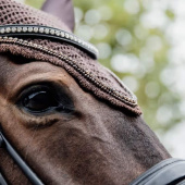 Ear Bonnet Long Stone & Pearl Soundless Brown Ear Bonnet Long Stone & Pearl Soundless Brown