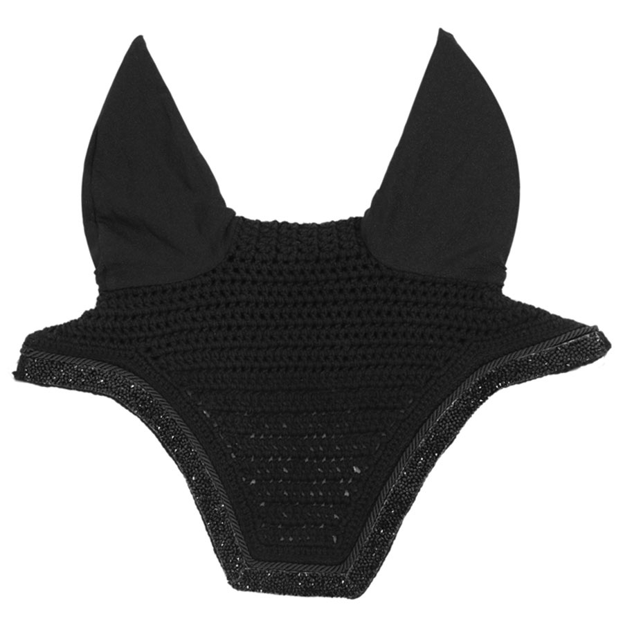 Ear Bonnet Wellington Glitter Stone Black
