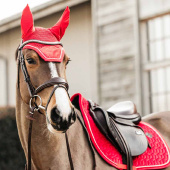 Ear Bonnet Wellington Velvet Red Ear Bonnet Wellington Velvet Red