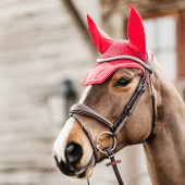 Ear Bonnet Wellington Velvet Red Ear Bonnet Wellington Velvet Red
