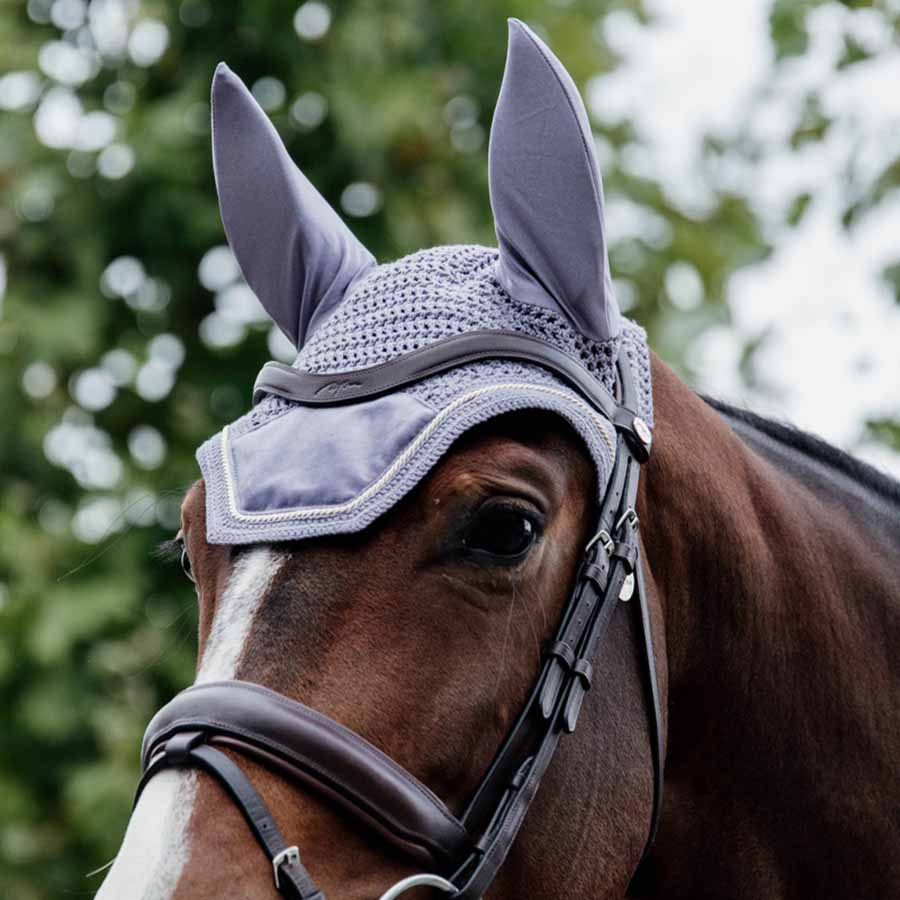 Ear Bonnet Wellington Velvet Purple