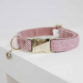 Dog Collar Wool Pink