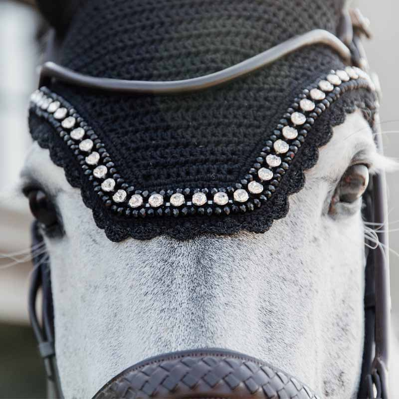 Ear Bonnet Wellington Big Stone & Pearl Black