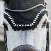 Ear Bonnet Wellington Big Stone & Pearl Black Ear Bonnet Wellington Big Stone & Pearl Black