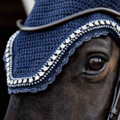 Ear Bonnet Wellington Big Stone & Pearl Dark Navy Ear Bonnet Wellington Big Stone & Pearl Dark Navy