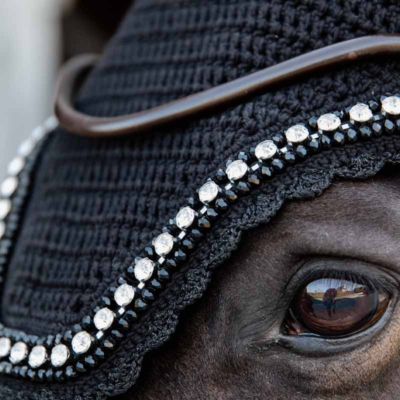 Ear Bonnet Wellington Big Stone & Pearl Soundless Black