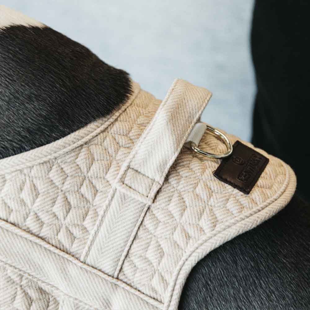 Dog Harness Wool Beige