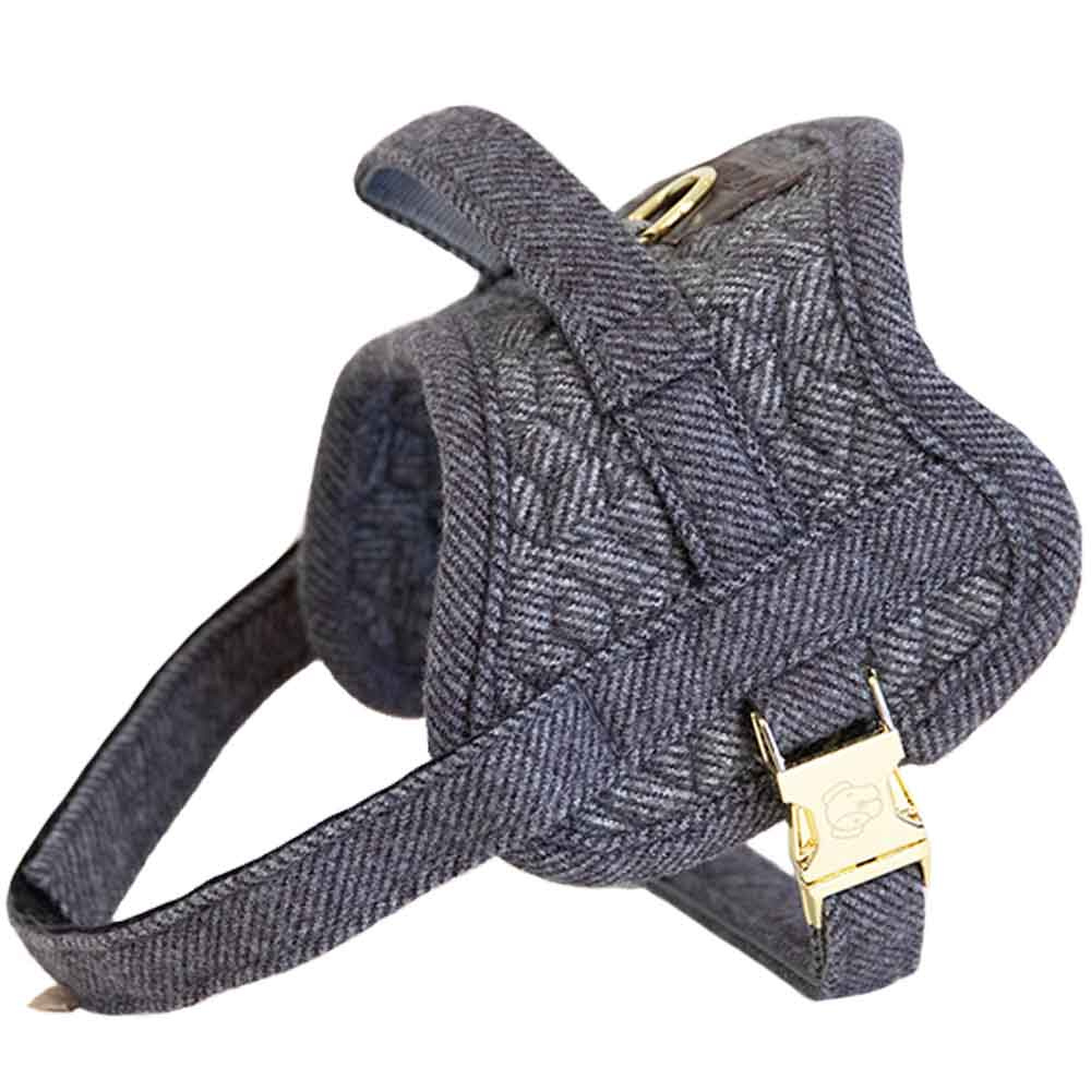 Dog Harness Wool Grey
