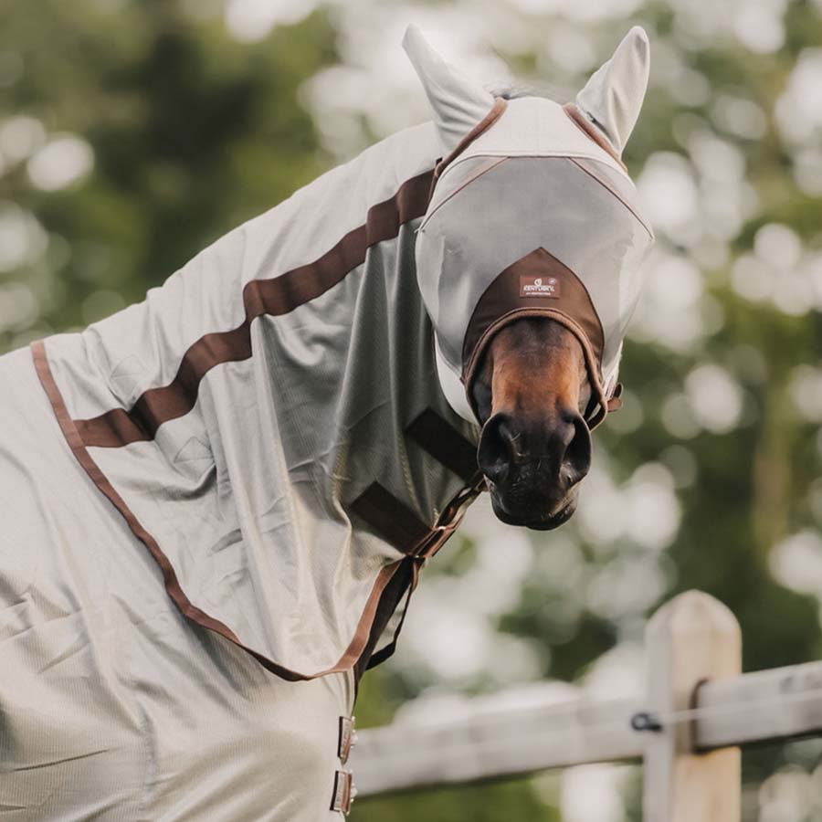 Fly Mask Classic with Ears Silver