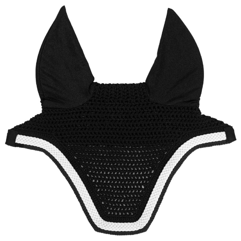 Ear Bonnet Wellington Plaited Cord Black