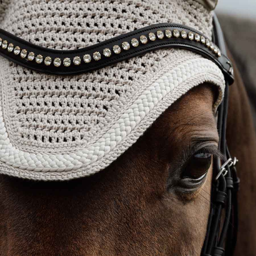 Ear Bonnet Wellington Plaited Cord Beige