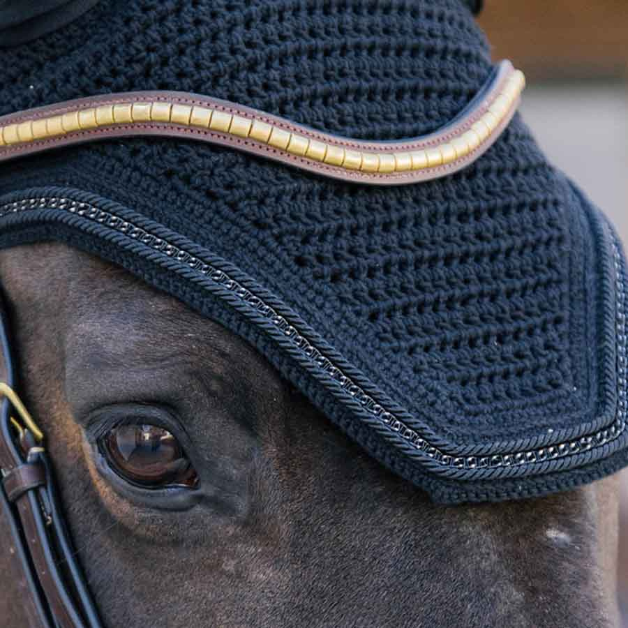 Ear Bonnet Wellington Metal Chain Black