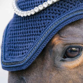 Ear Bonnet Wellington Metal Chain Navy Blue Ear Bonnet Wellington Metal Chain Navy Blue