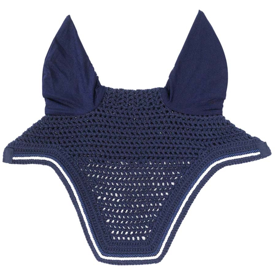 Ear Bonnet Wellington Diamond Rope Navy Blue