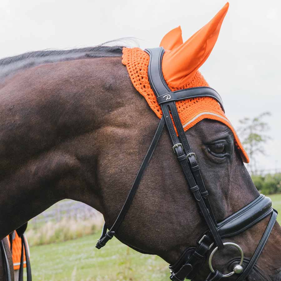 Ear Bonnet Wellington Diamond Rope Orange