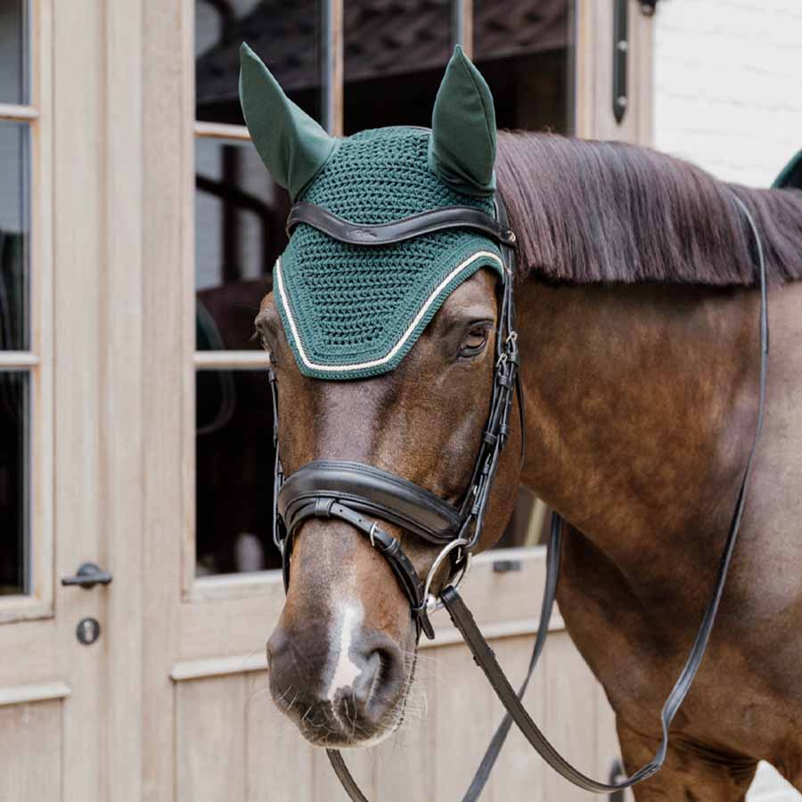 Ear Bonnet Wellington Diamond Rope Green