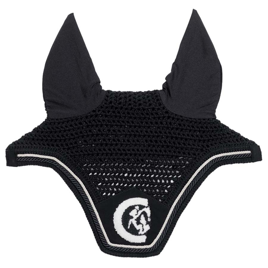 Ear Bonnet Wellington 3D Logo Rope Black