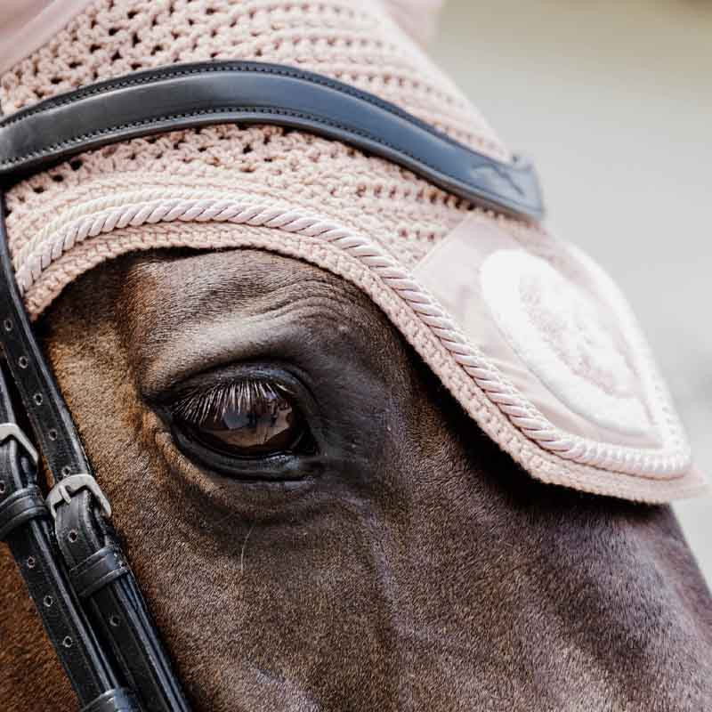 Ear Bonnet Wellington 3D Logo Rope Old Pink