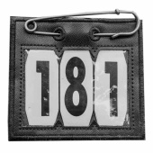 Number tag PVC Safety Pin Black Number tag PVC Safety Pin Black