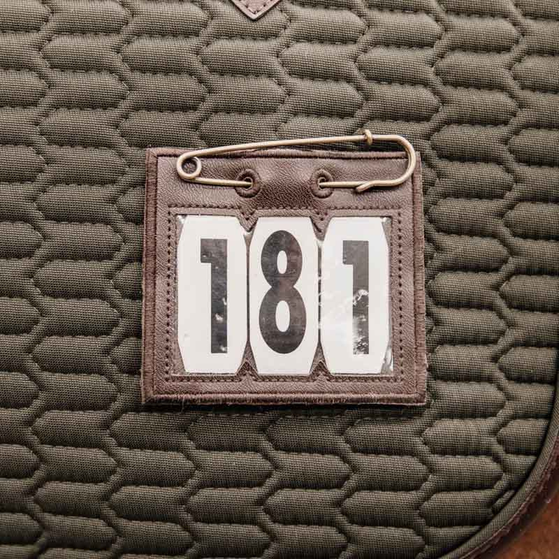 Number tag PVC Safety Pin Brown