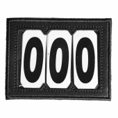 Number tag PVC Velcro 3 Numbers Black Number tag PVC Velcro 3 Numbers Black