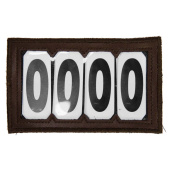 Number tag PVC Velcro 4 Numbers Brown Number tag PVC Velcro 4 Numbers Brown