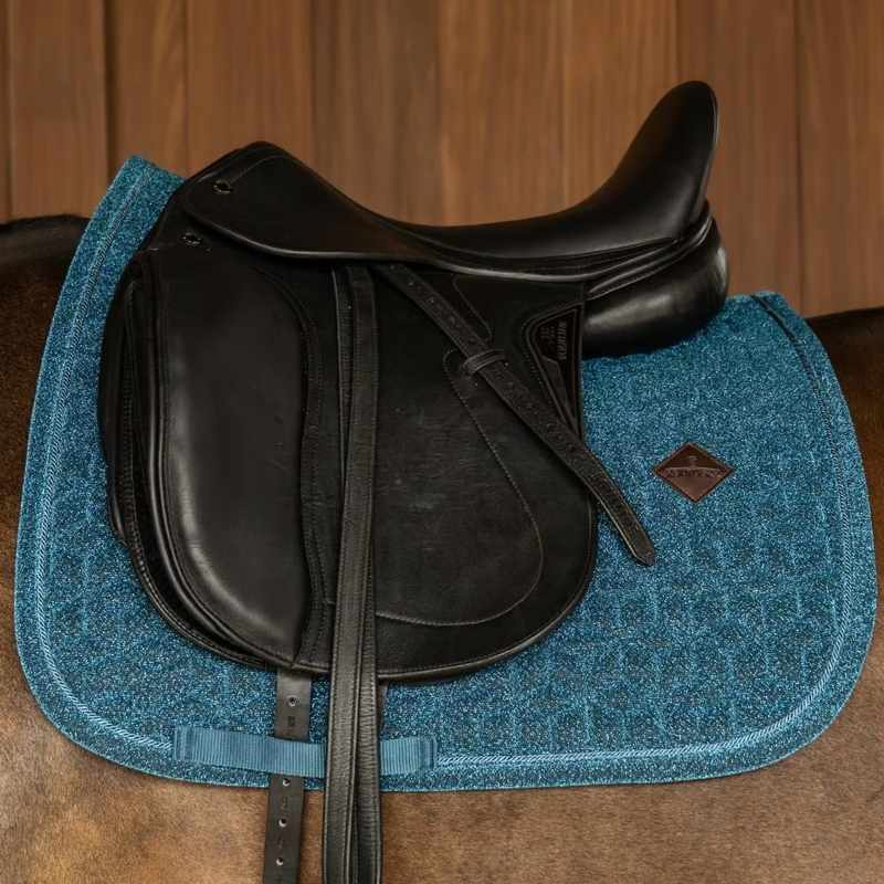 Dressage Saddle Pad Full Sparkling Navy Blue