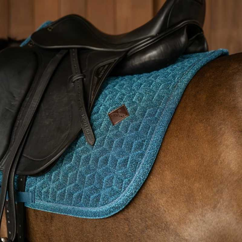 Dressage Saddle Pad Full Sparkling Navy Blue