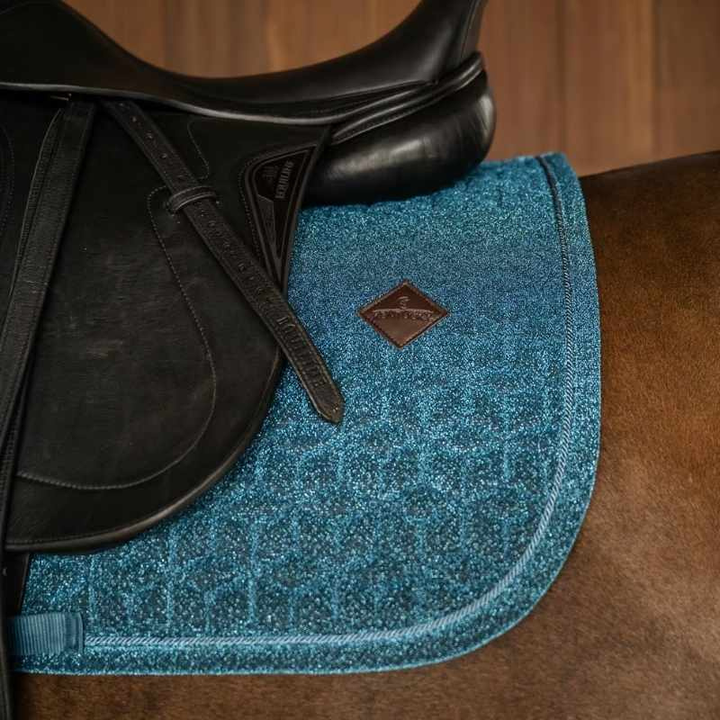 Dressage Saddle Pad Full Sparkling Navy Blue