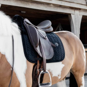 Dressage Saddle Pad Skin Friendly Velvet Black Dressage Saddle Pad Skin Friendly Velvet Black