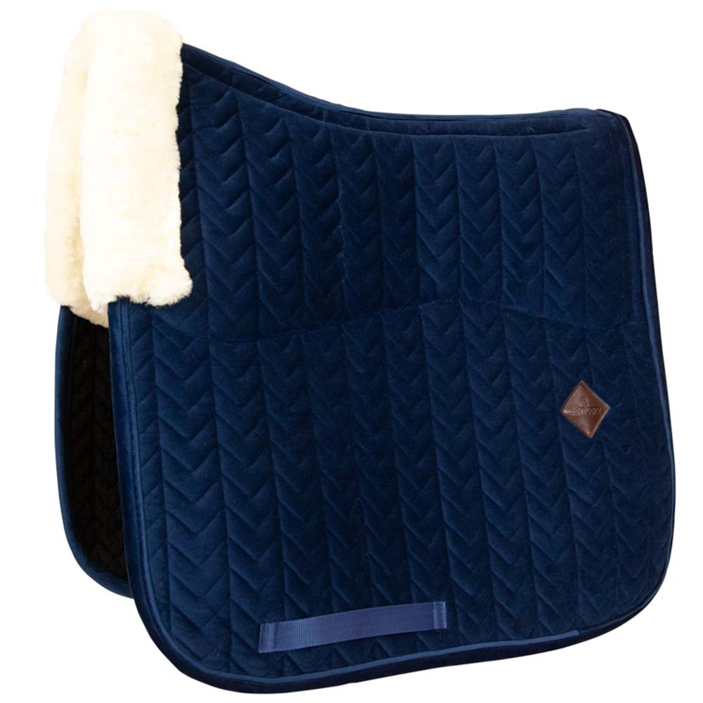 Dressage Saddle Pad Skin Friendly Velvet Navy Blue