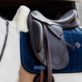 Dressage Saddle Pad Skin Friendly Velvet Navy Blue Dressage Saddle Pad Skin Friendly Velvet Navy Blue