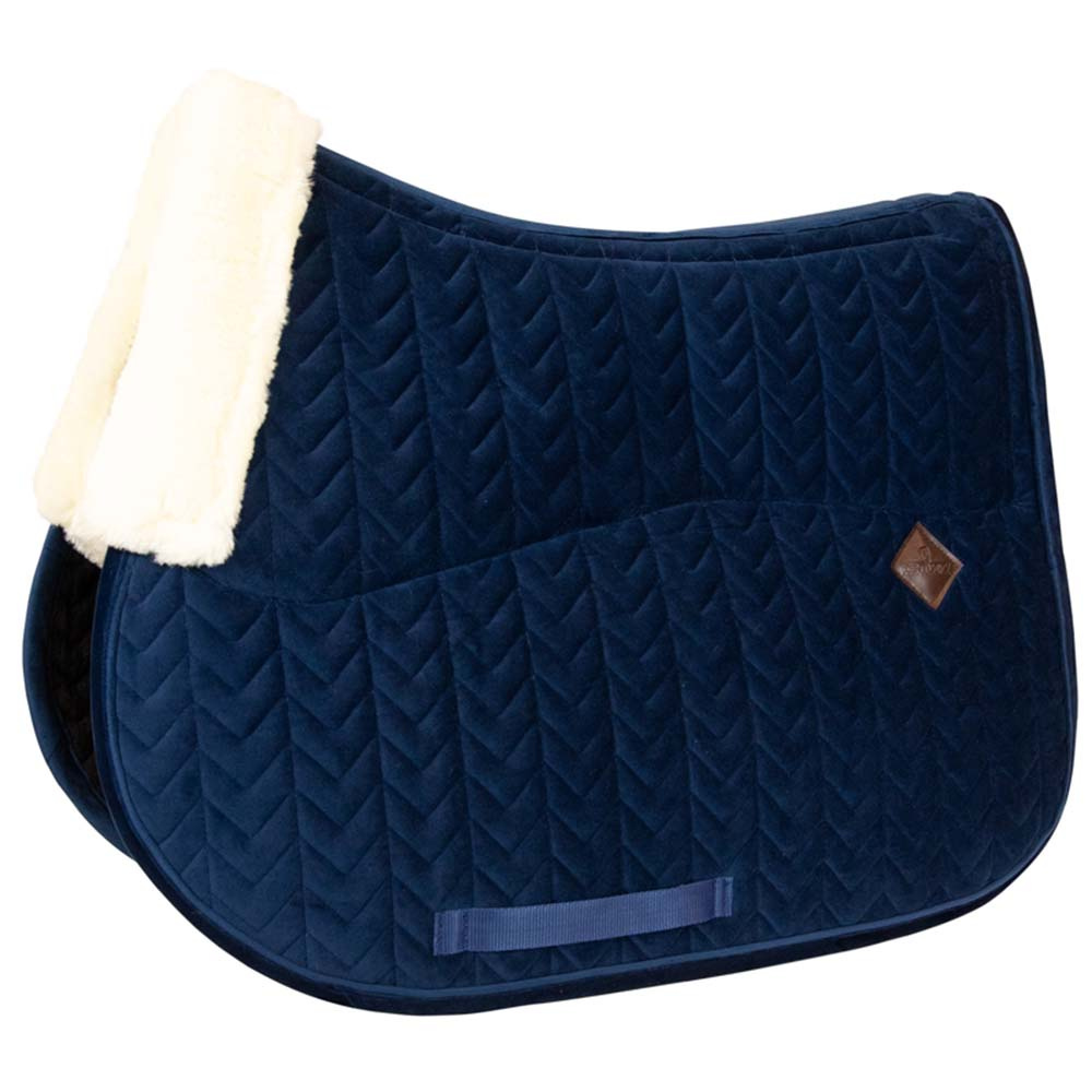 Saddle Pad Skin Friendly Velvet Navy Blue