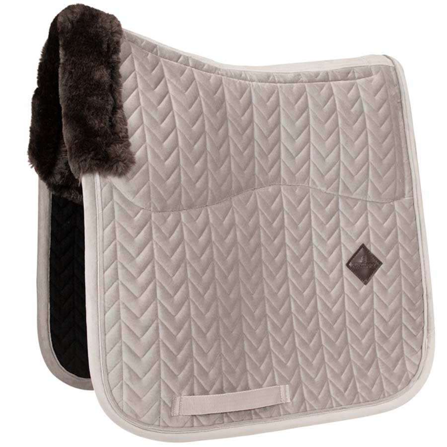 Dressage Saddle Pad Skin Friendly Velvet Beige